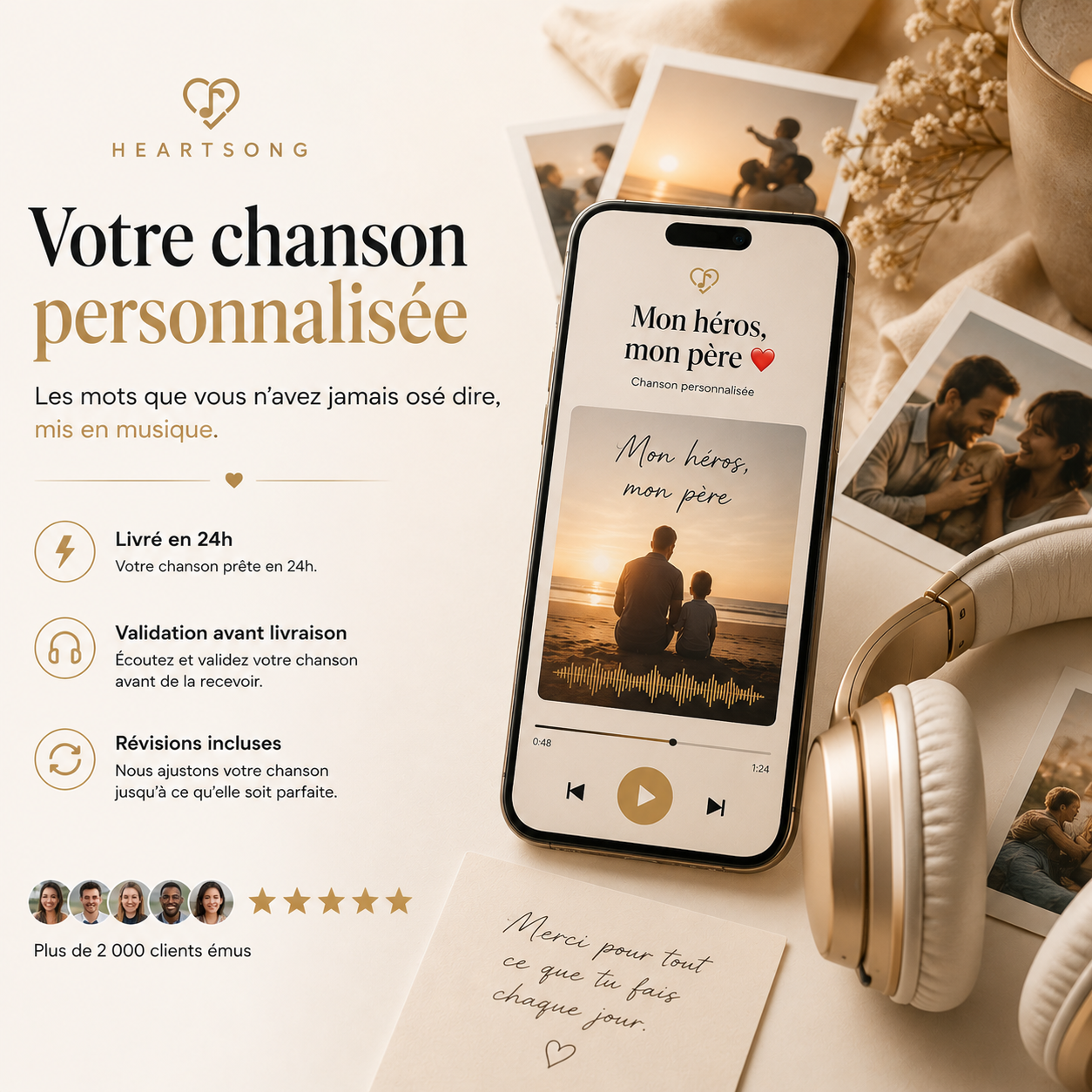 ❤️ HeartSong™ | Votre chanson personnalisée